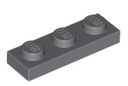 LEGO PŁYTKA 1X3 CIEMNOSZARA NR. 3623 - 3SZT.