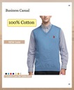 Vesty zo 100 % bavlny, pletené svetre s výstrihom do V, jeseň F Silueta petite (pre nízke)