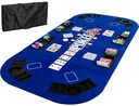 NIEBIESKI BLAT STÓŁ DO POKERA 160x80 POKER KASYNO