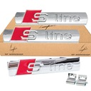 AUDI S-LINE EMBLEM SIGN SET SILVER GLOSS 