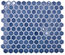 Мозаика-нашивка: АЛ 10270, шестигранник, синяя, лазурная, глянцевая