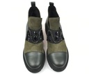 Dámska členková obuv KORDEL 2598 zelená/khaki lico/welur r.38 Originálny obal od výrobcu škatuľa