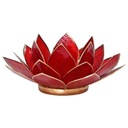 Czerwony świecznik kwiat lotosu (masa perłowa) Marka Etno Bazar
