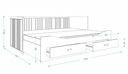 Rozkladacia posteľ matrac zásuvky biela HERMES Druh postele skladacie