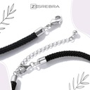 Náramok čierny strieborný pre Charms beads S925 Druh Klasický Šperkársky výrobok
