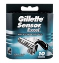 ЛЕЗВИЯ ДЛЯ МАШИНЫ GILLETTE SENSOR EXCEL 10 ШТ.