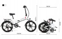 Elektrický bicykel Samebike 20LVXD30-II-IT 350W 20&quot; Počet prevodových stupňov 7