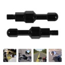 1PAIR UNIVERSAL МОТОЦИКЛ SIDE MIRROR MOUNT ALUMINUM ALLOY ЧЕРНЫЙ RISER  фото 11