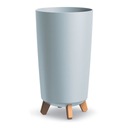 ВЫСОКИЙ ЦВЕТОЧНЫЙ ГОРШОК КРЫШКА НА НОЖКАХ DGTL200 СЕРЫЙ