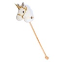 Плюшевая лошадка Hobby Horse Unicorn на палке, белая 100 см