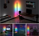 Rohová stojaca podlahová lampa RGB LED + diaľkový ovládač Dĺžka/výška 140 cm
