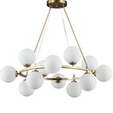 Подвесная потолочная лампа люстра современные золотые молочные светодиодные шарики