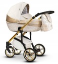 ДЕТСКАЯ коляска для девочек 2в1 Бежевый+золотой WIEJAR MODO LITTLE PRINCESS