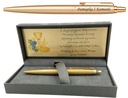 Шариковая ручка Parker Jotter Gold Mono Gold СУПЕР ПОДАРОК ​​с гравировкой и металлической пластинкой