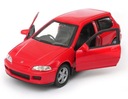 Honda Civic 1:34 -39 Welly kovový otvárací červený Vek dieťaťa 3 roky +