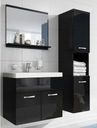 Meble łazienkowe 60cm czarne zestaw 4 elementy