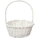 Белая плетеная подарочная корзина L