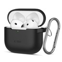СИЛИКОНОВЫЙ ЧЕХОЛ TECH PROTECT ДЛЯ APPLE AIRPODS 4, ЧЕРНАЯ КРЫШКА