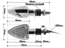 МОТОЦИКЛ СИГНАЛ ПОВОРОТА СВЕТОДИОДНАЯ СТРЕЛКА ХРОМ HOMOL