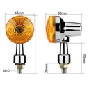 LUCES DIRECCIONALES MOTOCICLETA CROMO CAFE CHOPPER M10 