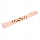 6xFinally 21 Атласный пояс Поздравление с днем ​​рождения