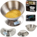 INOX КУХОННЫЕ ВЕСЫ ТАРА ТАЙМЕР СИГНАЛИЗАЦИЯ 5 КГ