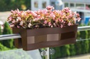 3x балюстрадный ящик Wave 60, балконный цветочный горшок, керамзит, удобрение