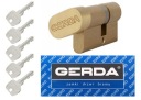 ВСТАВКА GERDA WKE1 С ЛАТУННОЙ РУЧКОЙ 5 КЛЮЧЕЙ 40/40G