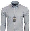 Pánska košeľa Sivá priliehavá Lavier - SLIM FIT Bavlna Veľkosť L Kód výrobcu Szara koszula męska