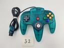 КОНСОЛЬ NINTENDO 64, ЕВРОПЕЙСКАЯ ВЕРСИЯ, ПРОЗРАЧНАЯ СИНЯЯ + ОРИГИНАЛЬНЫЕ АКСЕССУАРЫ