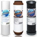 НАБОР ФИЛЬТРУЮЩИХ КАРТРИДЖЕЙ FCCFE FCCBL-S ДЛЯ ВСЕГО ДОМА - ОЧИСТИТЕЛЬ ЖЕЛЕЗОУСТРОЙСТВА ВОДЫ