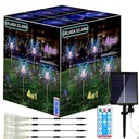 4x СОЛНЕЧНАЯ САДОВАЯ ЛАМПА Светодиодный фейерверк в форме одуванчика 480LED с дистанционным управлением