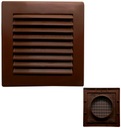 ВЕНТИЛЯЦИОННАЯ РЕШЕТКА 100 ДЫМОХОД, УГЛОВАЯ, КОРИЧНЕВАЯ СЕТКА