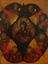 Ikona Matka Boża Gorejący Krzew Rosja XIXw 0178 Rodzaj podłoża na desce