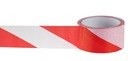 Taśma ostrzegawcza 50/33 PCV solvent biało-czerwon