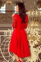 NICOLLE-šaty s dlhším chrbtom Červená 210-6 Zapínanie zips