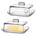 МАСЛЕНКА СТЕКЛЯННАЯ МАСЛЕНКА С КРЫШКОЙ 2 шт.