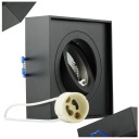 ЧЕРНЫЙ ПОТОЛОЧНЫЙ СВЕТИЛЬНИК GU10 ПОДВИЖНЫЙ КВАДРАТНЫЙ ВСТРАИВАЕМЫЙ АЛЮМИНИЕВЫЙ СВЕТОДИОД