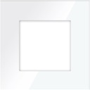 Одинарная белая стеклянная рамка для модулей MIUUN