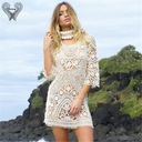 ТУНИКА ПЛЯЖНОЕ ПЛАТЬЕ КРУЖЕВНОЕ ПАРЕО БЕЛЫЙ/БЕЖЕВЫЙ