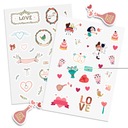 НАБОР НАКЛЕЙКОВ ДЛЯ СВАДЕБНОЙ ГОСТЕВОЙ КНИГИ ИЗ ДВУХ КОМПЛЕКТОВ Y7