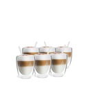 Набор стаканов + трубочки VITA, термостаканы для кофе латте, 6 шт, 320 мл