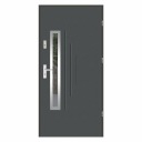 Теплая входная дверь G 85 INOX LUX90 безрамная