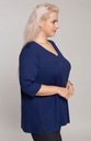 Gładka bluzka z dekoltem V PLUS SIZE rozm. 48-62 Rozmiar 56