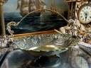 КОРЗИНА ДЛЯ ФРУКТОВ С ЛАТУННОЙ ПОКРЫТИЕМ С ПОДАРОЧНОЙ ГРАВИРОВКОЙ