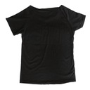Módna dámska blúzka s výšivkou ležérne S čierna Model casualowa koszulka z krótkim rękawem