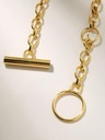 Naszyjnik łańcuch złoty choker z obręczą kołem Rodzaj Klasyczne