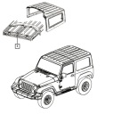 КОЗЫРЕК КРЫША ЛЕВЫЙ HARDTOP JEEP WRANGLER JK 11-18 55395183AA  фото 6