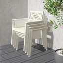 IKEA BONDHOLMEN Stôl a 3 stoličky s podlahami.+ záhradná lavica biela/béžová Producent Ikea