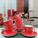 LIQUID BOSS KARMIN 12 X ЧАШКА 350 МЛ + Блюдце КРАСНЫЙ КРАСНЫЙ